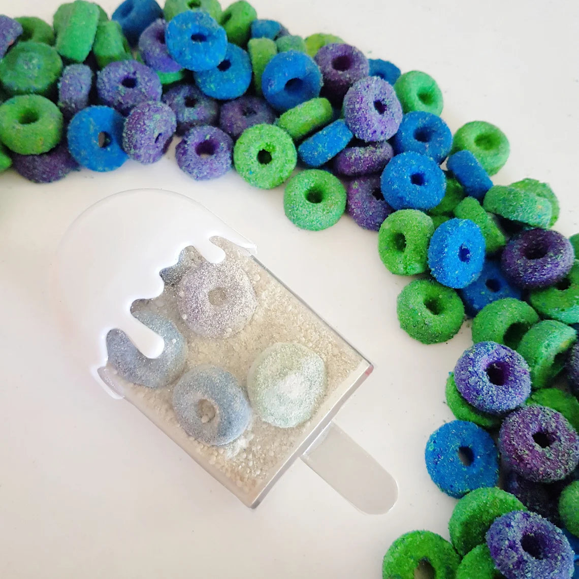 Fruit loop bath bomb popsicle