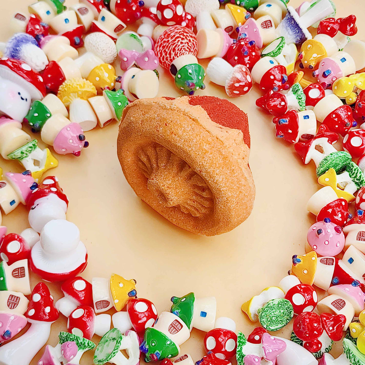 Mini Mushroom Figurine Surprise Bath Bomb