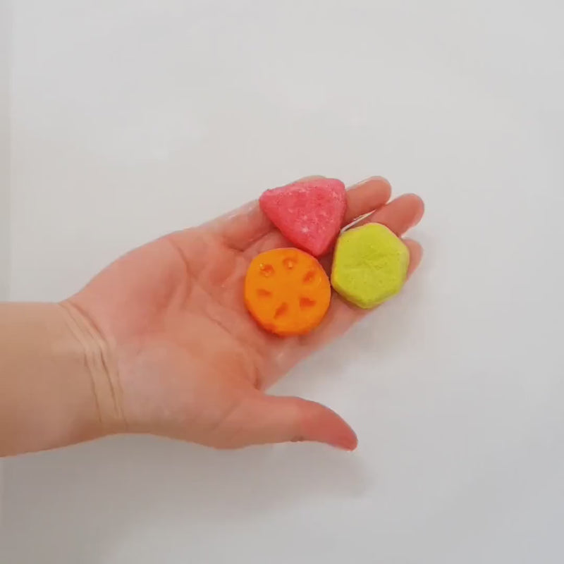 Mini Fruit Bath Bomb Demo Watermelon Kiwi Orange