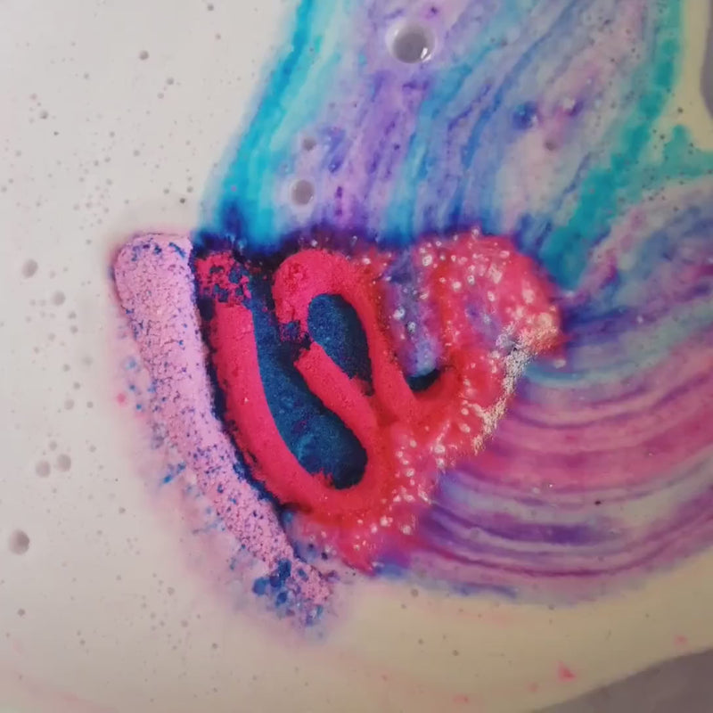 grape pizza bath bomb demo